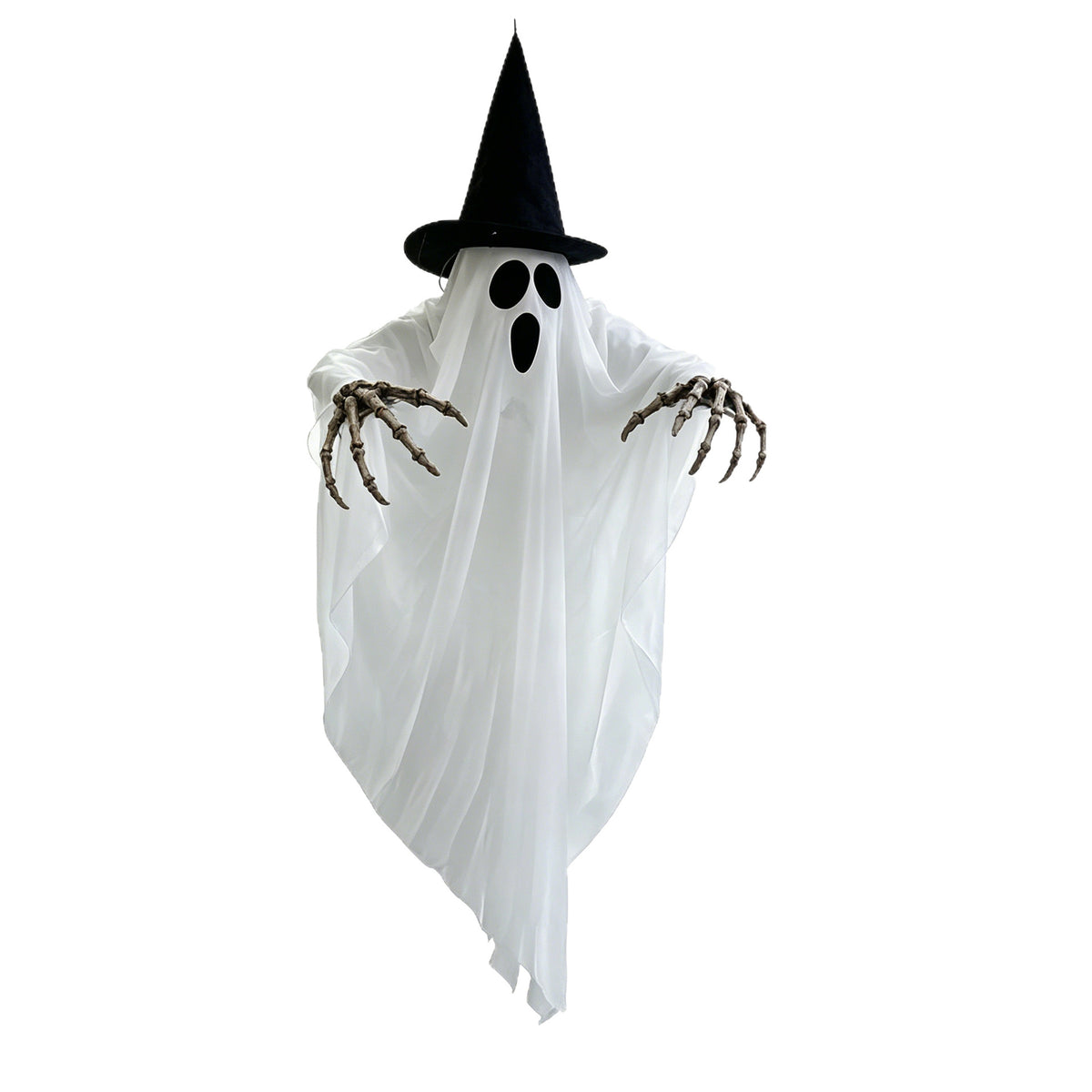 Light-Up Hanging Witch Ghost – 35" Halloween Decor