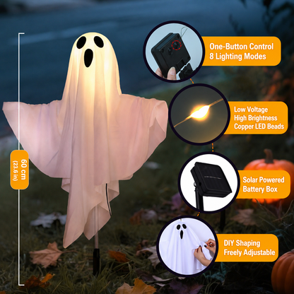 5-Pack Solar Light-Up Ghost Pathway Set