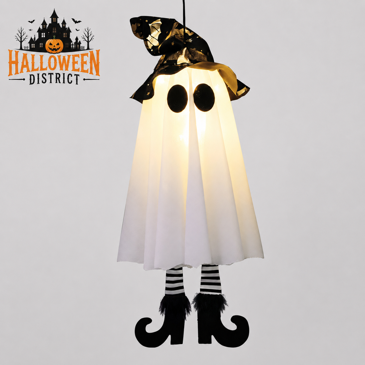 3-Pack Light-Up Hanging Witch Ghosts