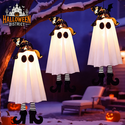 3-Pack Light-Up Hanging Witch Ghosts