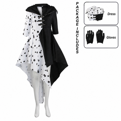 Black & White Villain Costume Dress
