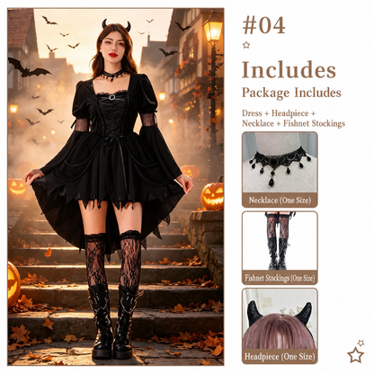 Dark Temptress Gothic Costume Set