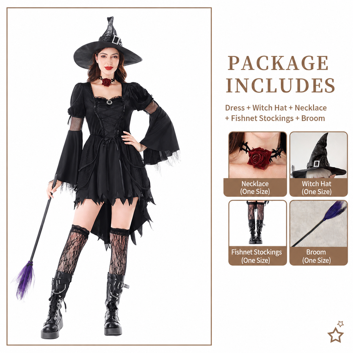 Midnight Witch Costume Set