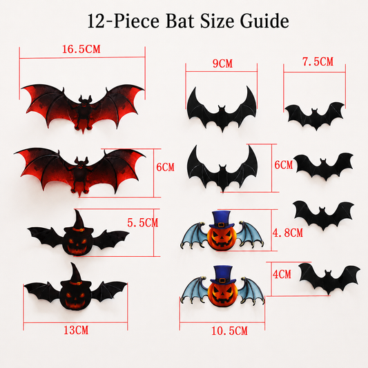 “Pumpkin Bats” 3D Wall Decoration Set