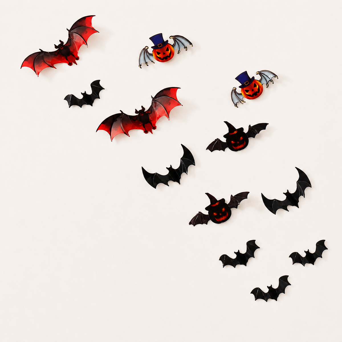“Pumpkin Bats” 3D Wall Decoration Set