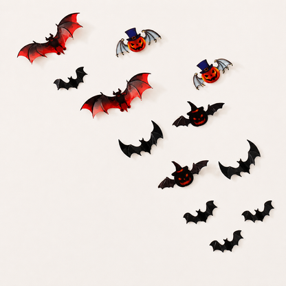 “Pumpkin Bats” 3D Wall Decoration Set
