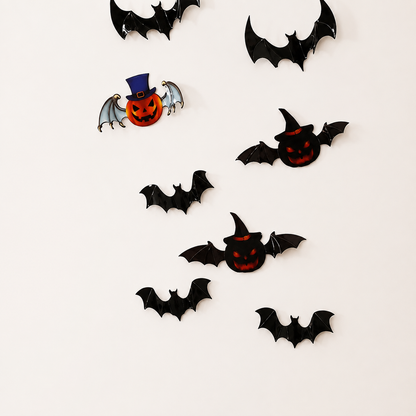 “Pumpkin Bats” 3D Wall Decoration Set