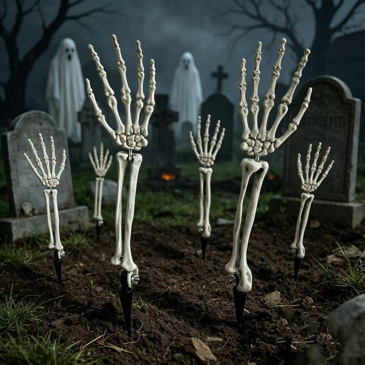 Skeleton Arm Ground Stakes – Halloween Yard Decorations
