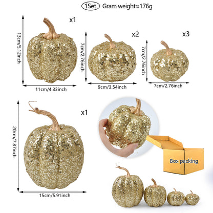 Glitter Pumpkin Set