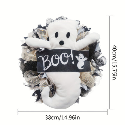 Boo Ghost Halloween Wreath