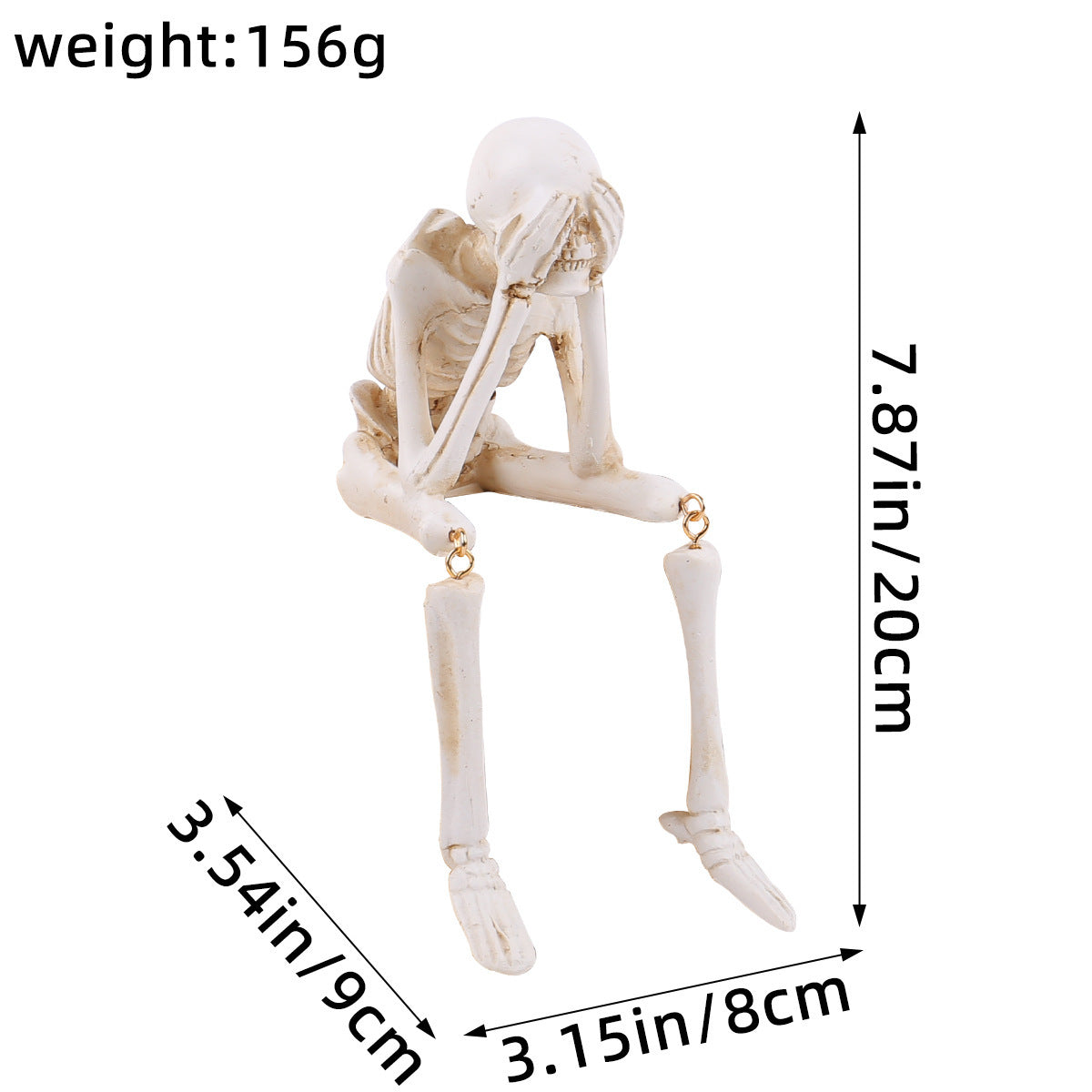 See No Evil Skeleton Trio with Display Box
