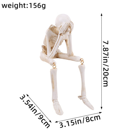 See No Evil Skeleton Trio with Display Box