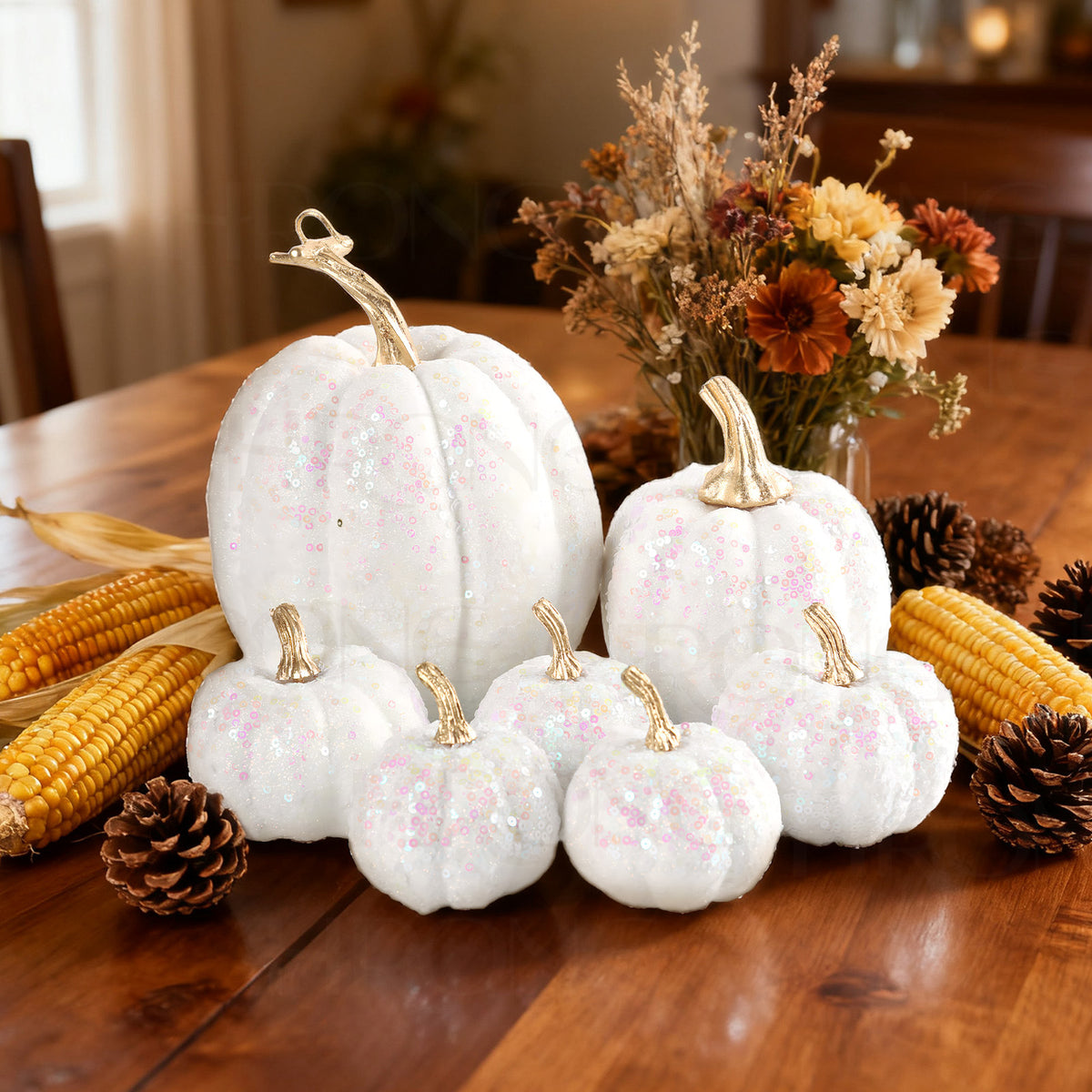 Glitter Pumpkin Set