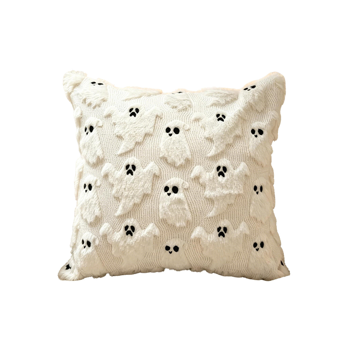 Halloween Tufted Throw Pillow Covers – Ghost & Bat Collection