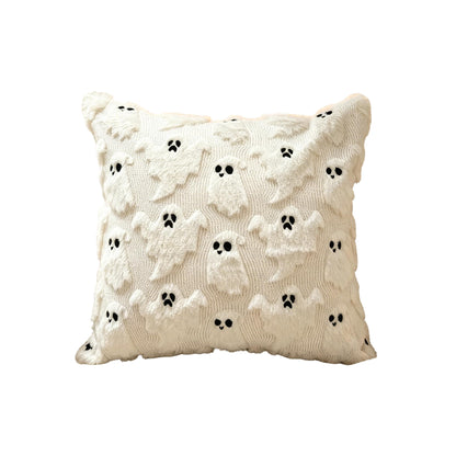 Halloween Tufted Throw Pillow Covers – Ghost & Bat Collection