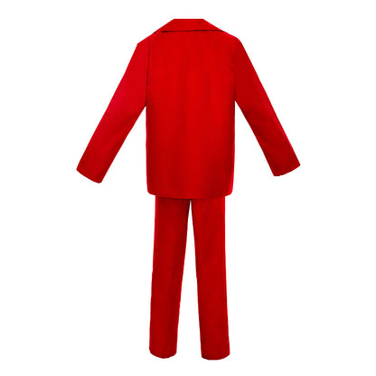 Red Chaos Clown Suit Costume – 4-Piece Adult Halloween Set