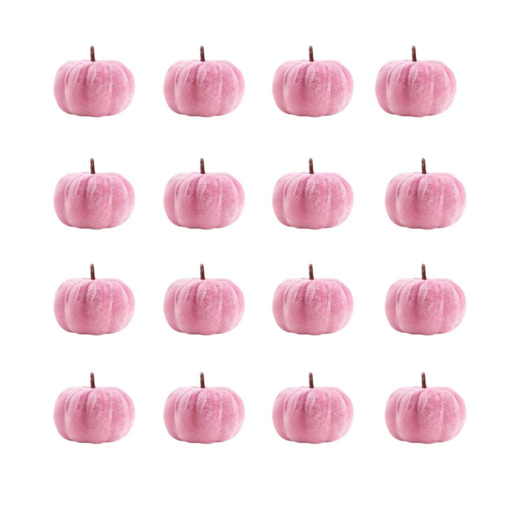 Blush Velvet Pumpkin Set