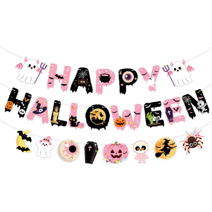 Pink Halloween Party Decoration Kit