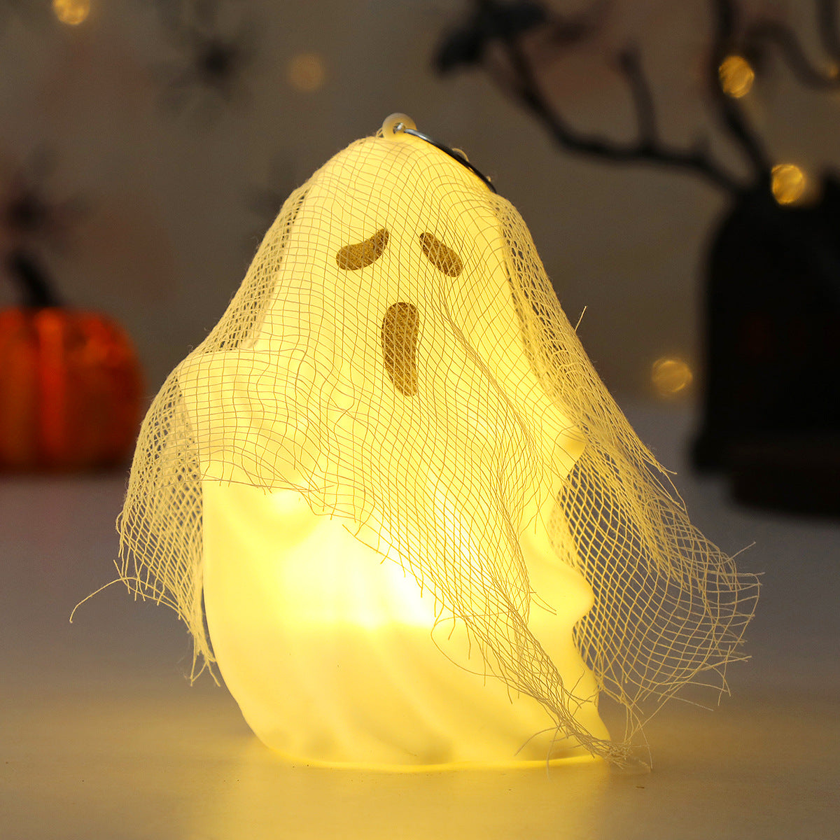 4-Pack Light-Up Mini Ghosts – Halloween Tabletop Decor
