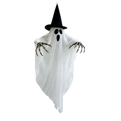 Light-Up Hanging Witch Ghost – 35" Halloween Decor