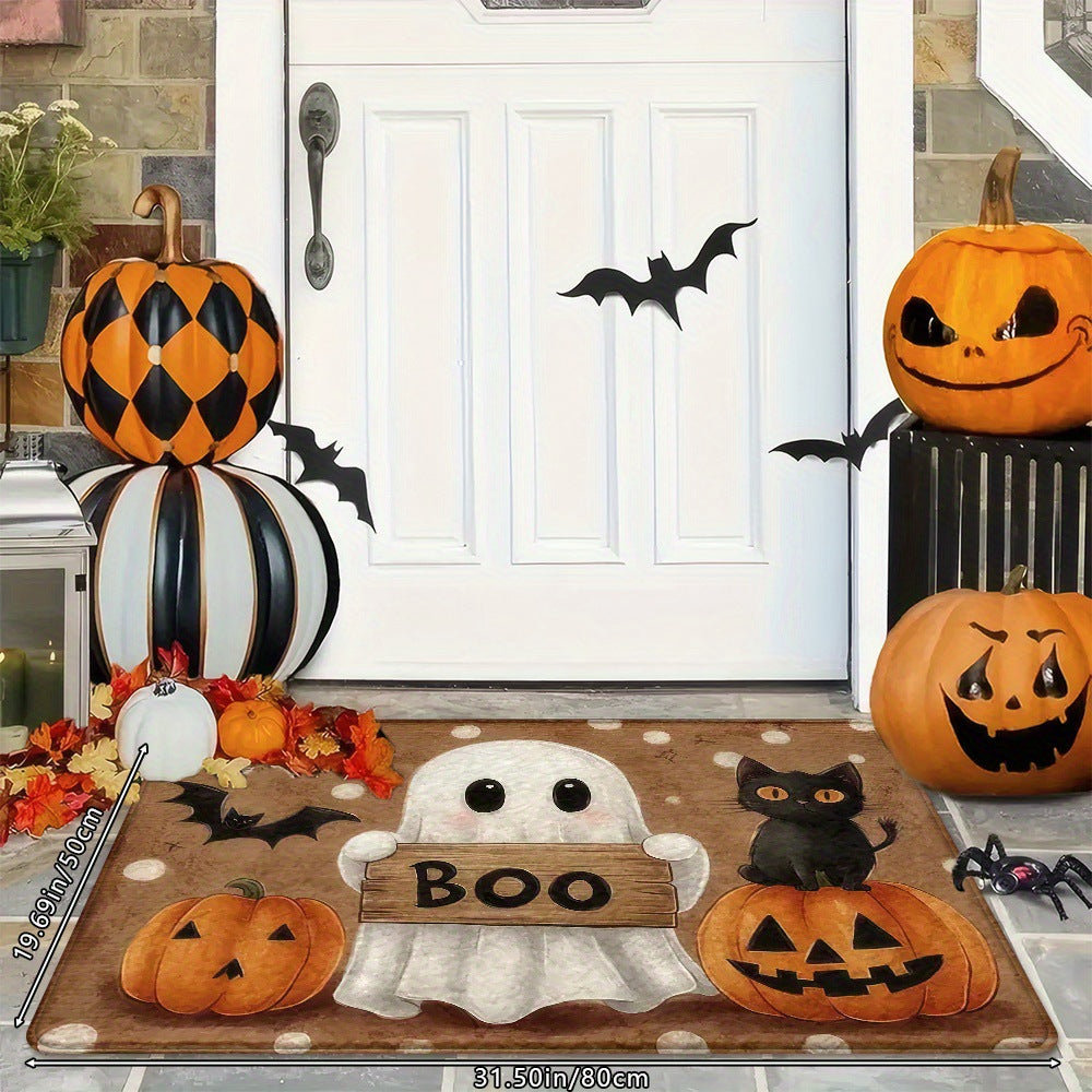 Boo Ghost Halloween Kitchen Rug
