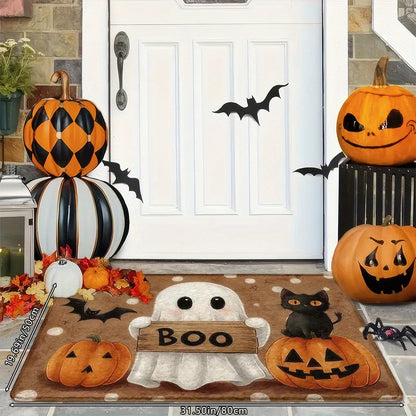 Boo Ghost Halloween Kitchen Rug