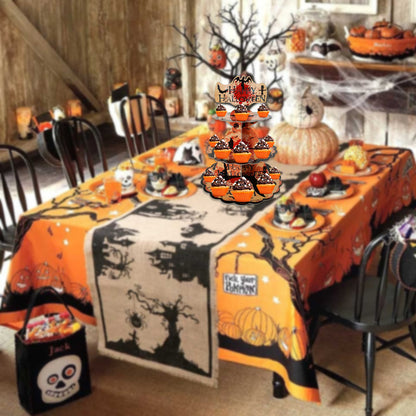 3-Tier Halloween Cupcake Stand – Spooky Party Dessert Display.