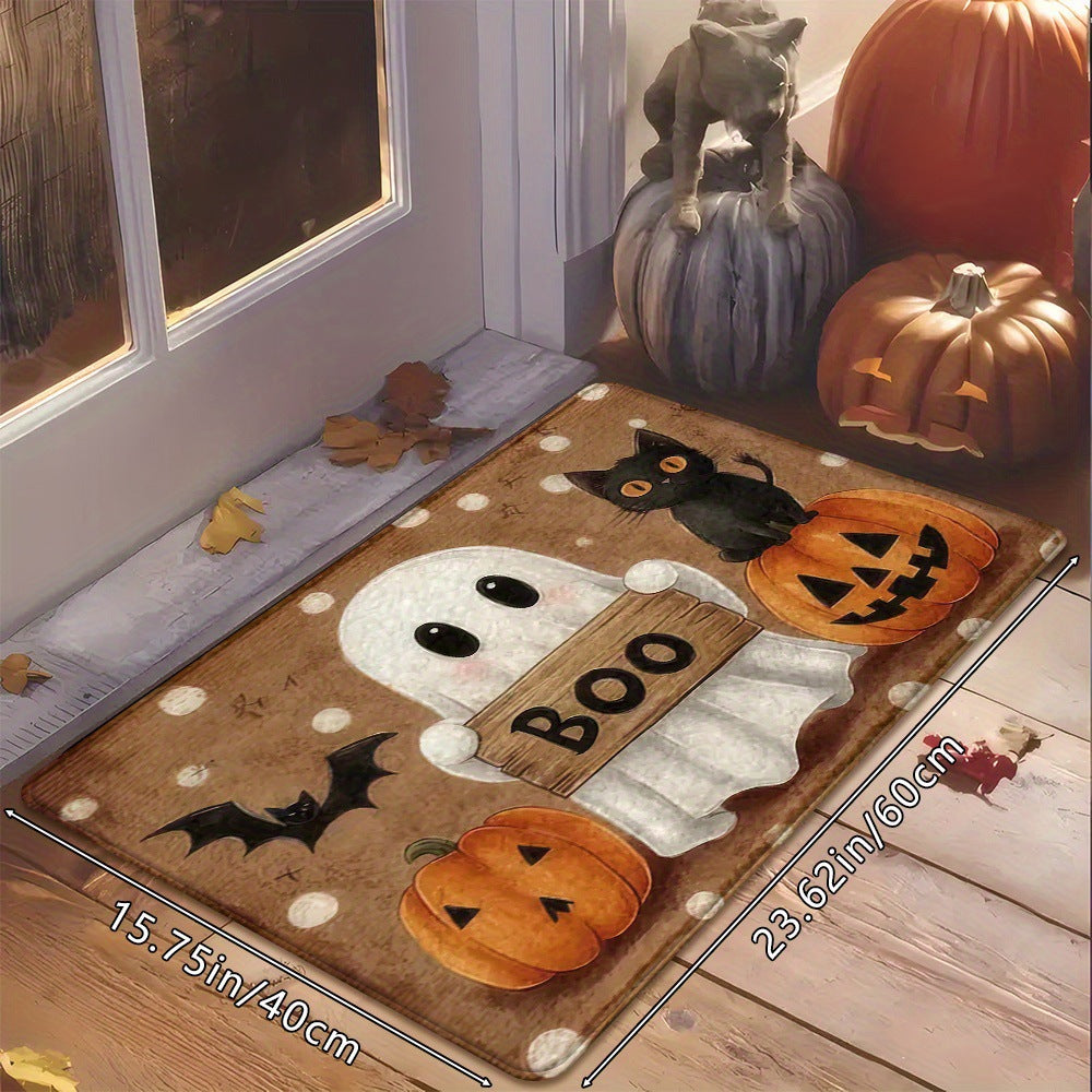 Boo Ghost Halloween Kitchen Rug