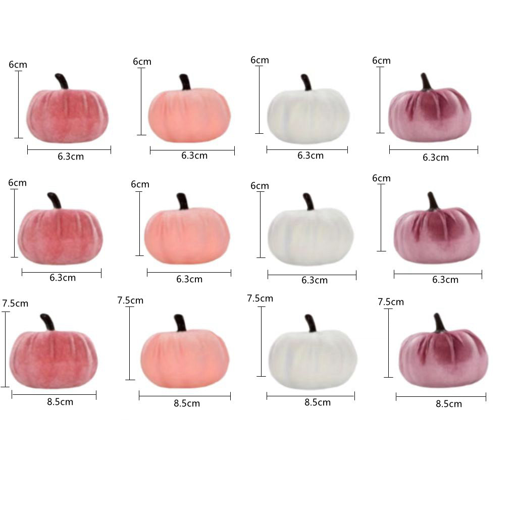 Blush Velvet Pumpkin Set