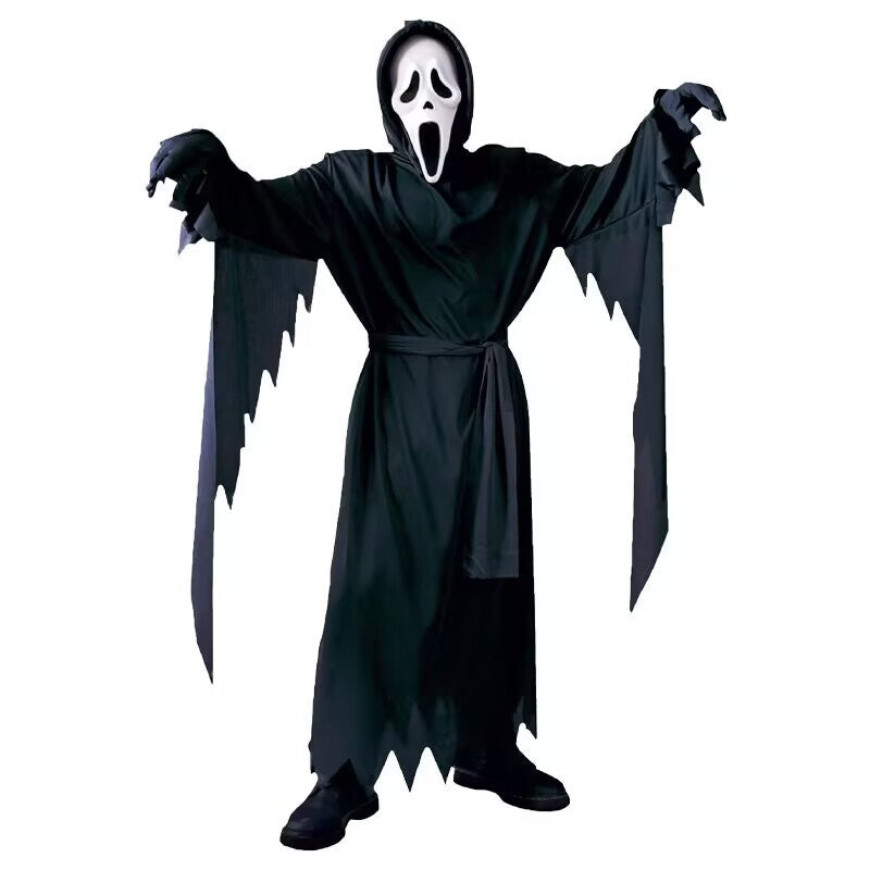 Deluxe Hooded Horror Reaper Costume – Gloves & Sickle Set