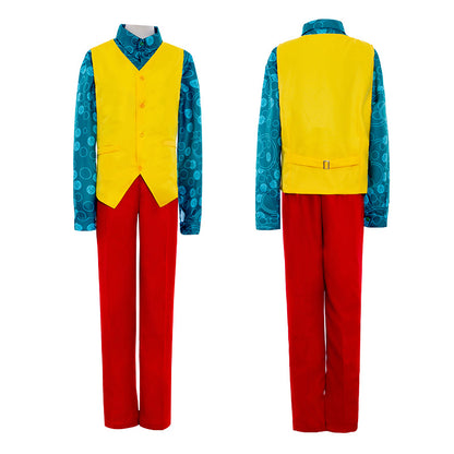 Red Chaos Clown Suit Costume – 4-Piece Adult Halloween Set