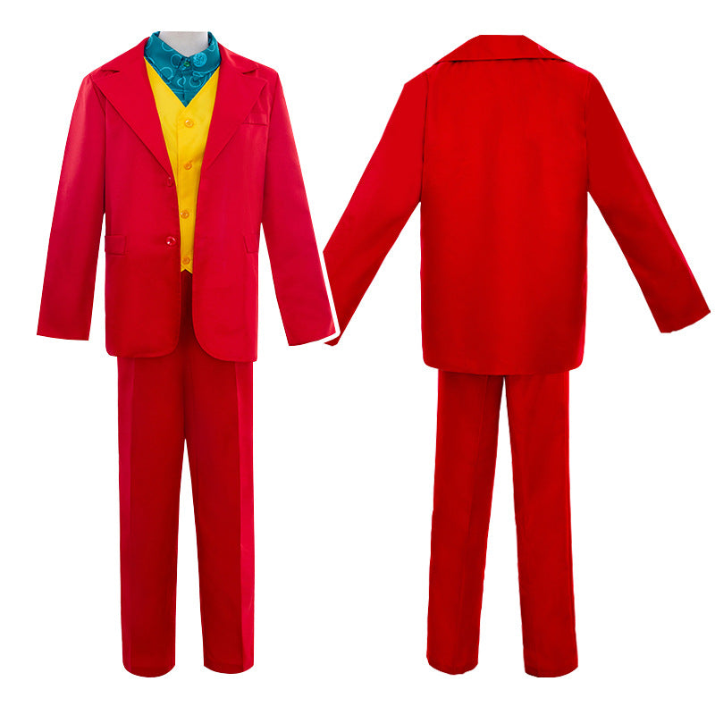 Red Chaos Clown Suit Costume – 4-Piece Adult Halloween Set