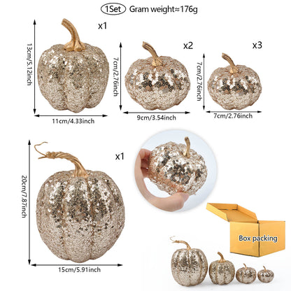 Glitter Pumpkin Set