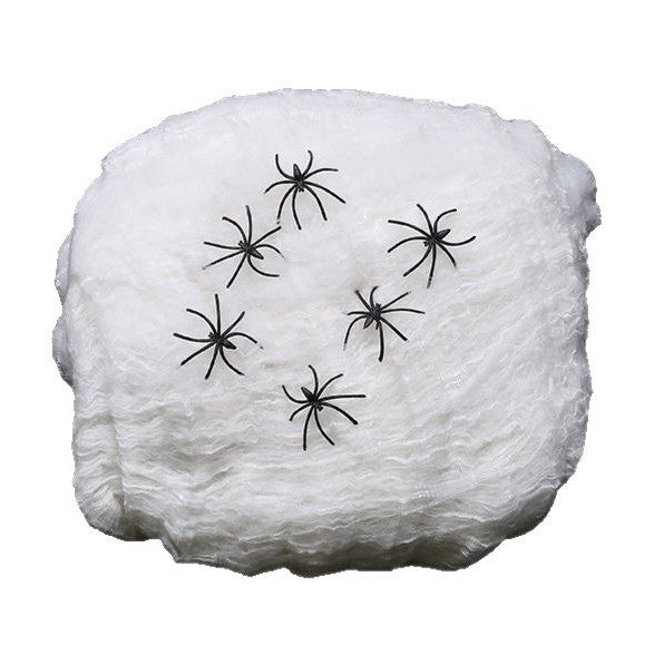 Halloween District™ Giant Spider Web Kit — 200g Web + 60 Spiders