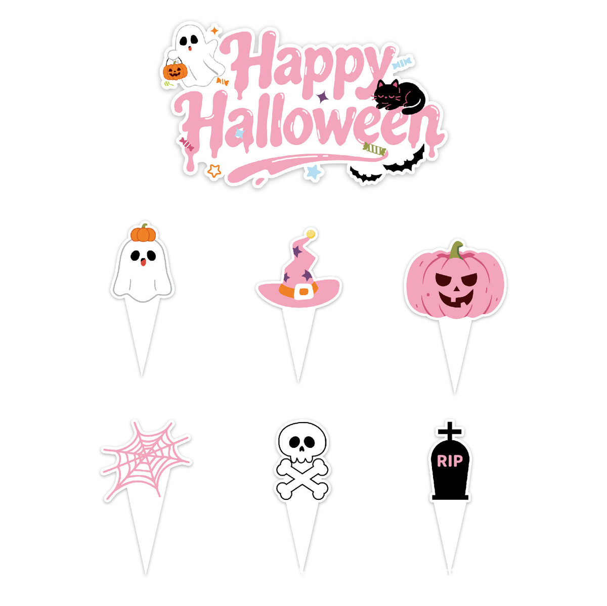 Pink Halloween Party Decoration Kit
