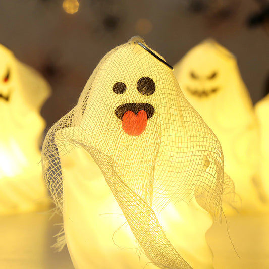 4-Pack Light-Up Mini Ghosts – Halloween Tabletop Decor