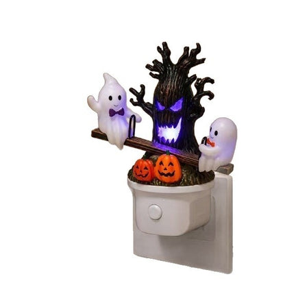 Halloween Ghost Seesaw Plug-In LED Night Light