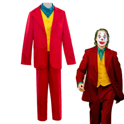 Red Chaos Clown Suit Costume – 4-Piece Adult Halloween Set