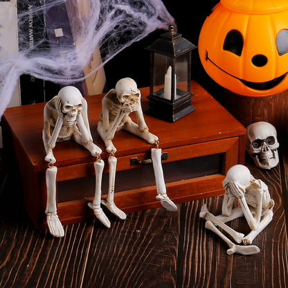 See No Evil Skeleton Trio with Display Box