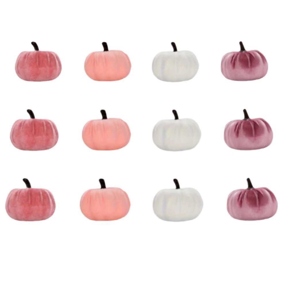 Blush Velvet Pumpkin Set