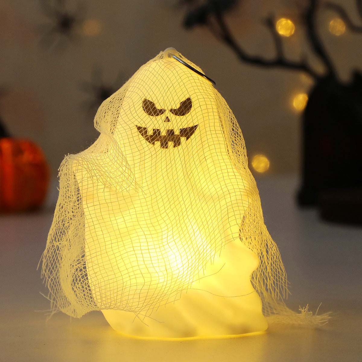 4-Pack Light-Up Mini Ghosts – Halloween Tabletop Decor