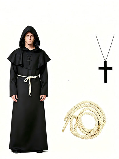 Sinister Monk Halloween Costume – Hooded Robe Set