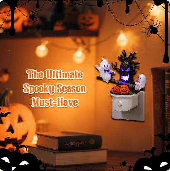 Halloween Ghost Seesaw Plug-In LED Night Light